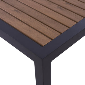 ΤΡΑΠΕΖΙ ΑΛΟΥΜΙΝΙΟΥ SABRA HM5403.02 ΓΚΡΙ ΜΕ POLYWOOD 45Χ45X45,5 εκ. - Pakobazaar
