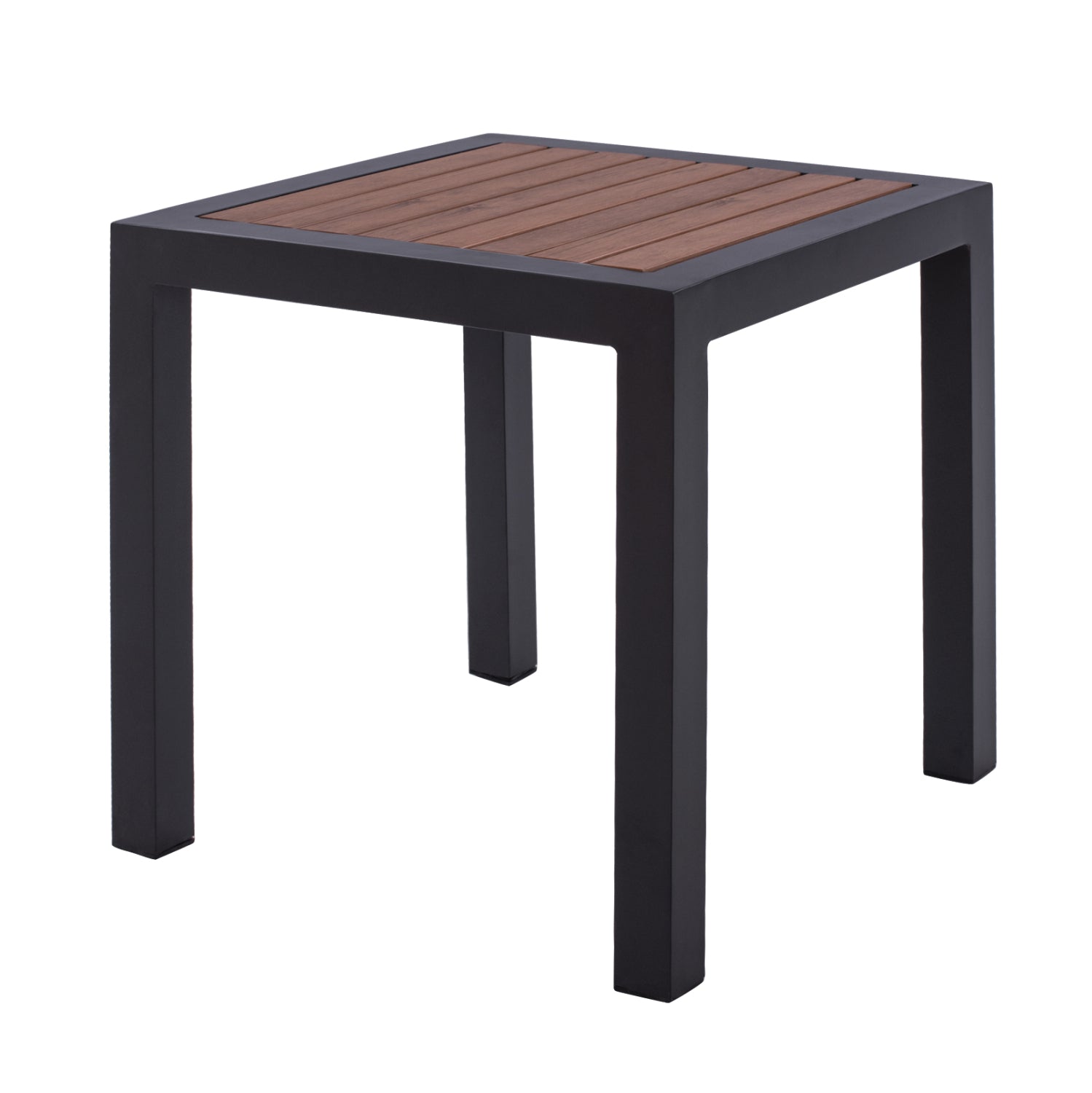 ΤΡΑΠΕΖΙ ΑΛΟΥΜΙΝΙΟΥ SABRA HM5403.02 ΓΚΡΙ ΜΕ POLYWOOD 45Χ45X45,5 εκ. - Pakobazaar