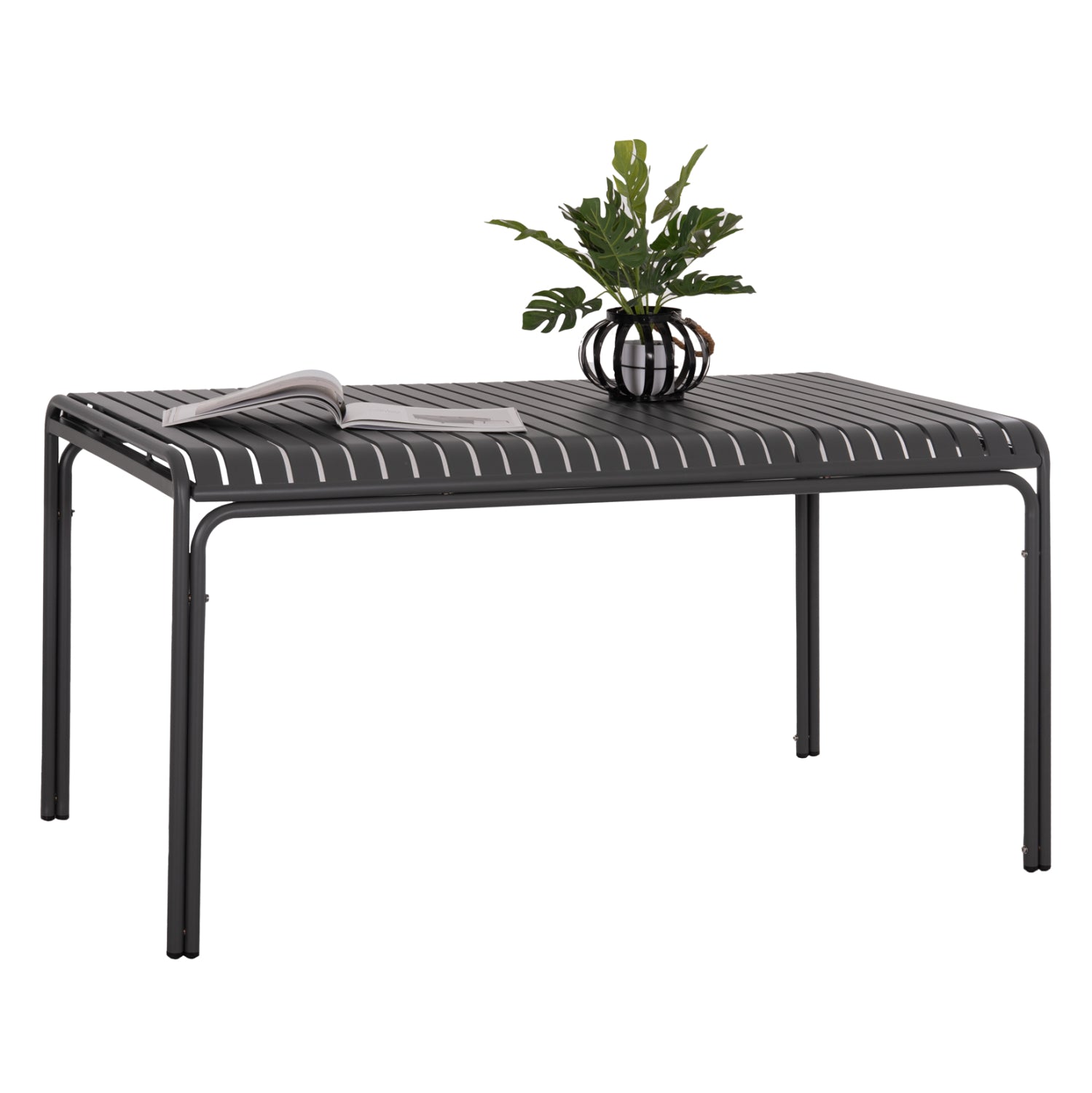 ΤΡΑΠΕΖΙ ΑΛΟΥΜΙΝΙΟΥ RACHEL HM6339.01 ΓΚΡΙ 150x80x75Υεκ. - Pakobazaar