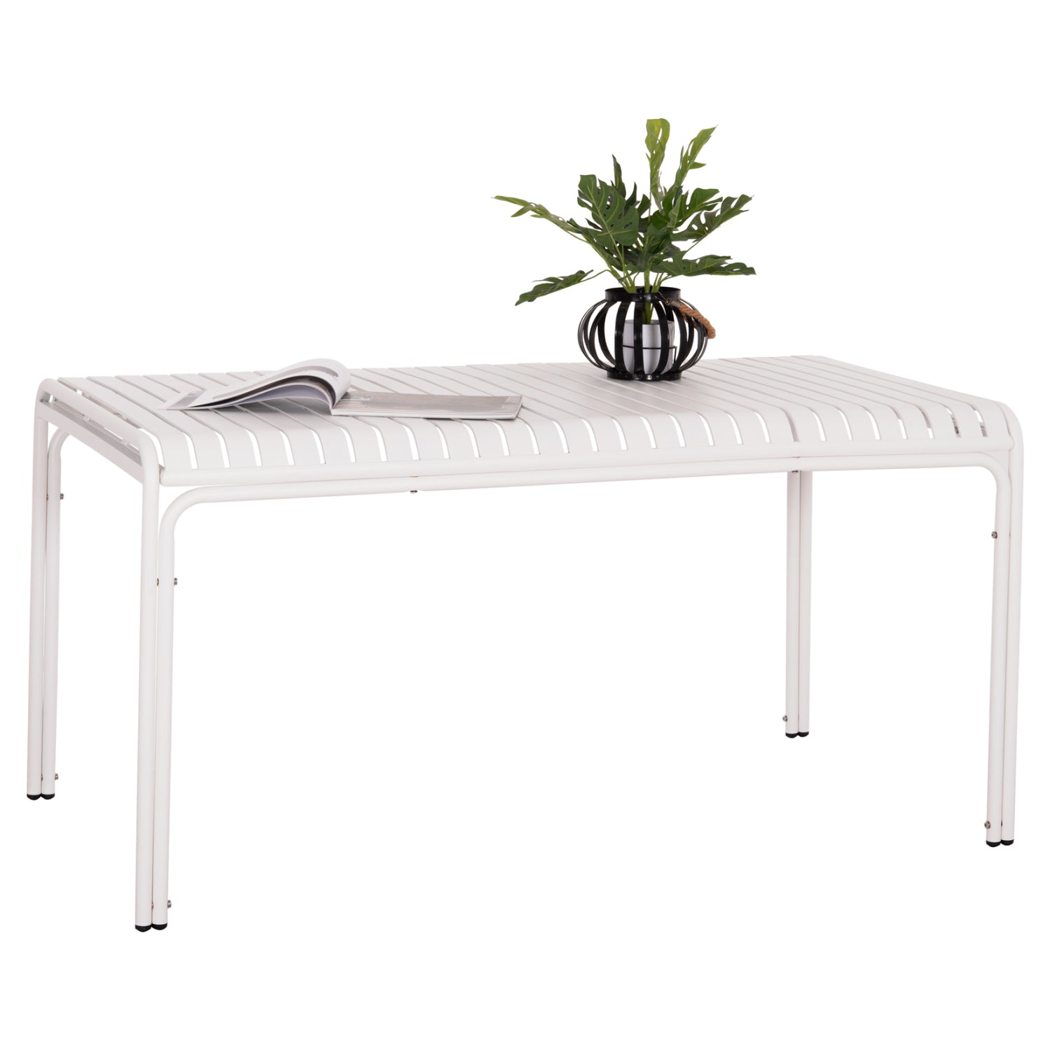 ΤΡΑΠΕΖΙ ΑΛΟΥΜΙΝΙΟΥ RACHEL HM6339.02 ΛΕΥΚΟ 150x80x75Υεκ. - Pakobazaar