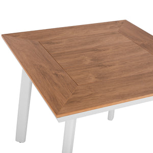 ΤΡΑΠΕΖΙ ΑΛΟΥΜΙΝΙΟΥ TABER ΛΕΥΚΟ ΜΕ ΕΠΙΦΑΝΕΙΑ POLYWOOD HM5563.01 80x80x73Υ ΕΚ. - Pakobazaar