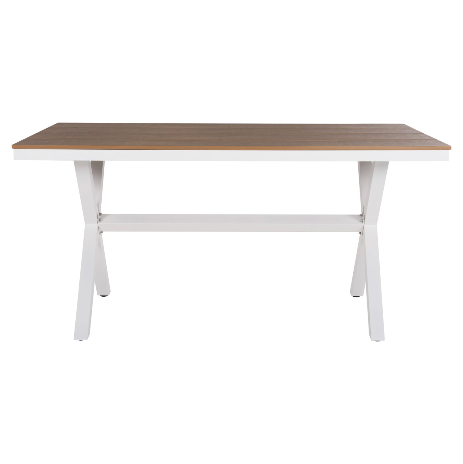 ΤΡΑΠΕΖΙ ΑΛΟΥΜΙΝΙΟΥ ΟΡΘΟΓΩΝΙΟ TAWNEE HM6037.02 ΛΕΥΚΟ-POLYWOOD ΦΥΣΙΚΟ 150x89,5x73Υεκ - Pakobazaar