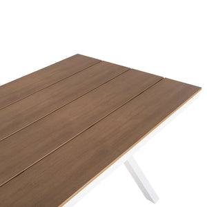 ΤΡΑΠΕΖΙ ΑΛΟΥΜΙΝΙΟΥ ΟΡΘΟΓΩΝΙΟ TAWNEE HM6037.02 ΛΕΥΚΟ-POLYWOOD ΦΥΣΙΚΟ 150x89,5x73Υεκ - Pakobazaar