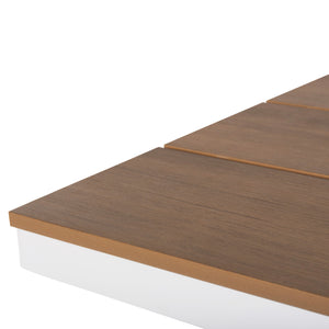 ΤΡΑΠΕΖΙ ΑΛΟΥΜΙΝΙΟΥ ΟΡΘΟΓΩΝΙΟ TAWNEE HM6037.02 ΛΕΥΚΟ-POLYWOOD ΦΥΣΙΚΟ 150x89,5x73Υεκ - Pakobazaar