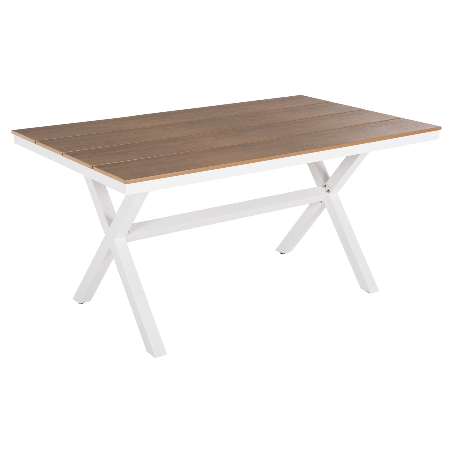 ΤΡΑΠΕΖΙ ΑΛΟΥΜΙΝΙΟΥ ΟΡΘΟΓΩΝΙΟ TAWNEE HM6037.02 ΛΕΥΚΟ-POLYWOOD ΦΥΣΙΚΟ 150x89,5x73Υεκ - Pakobazaar