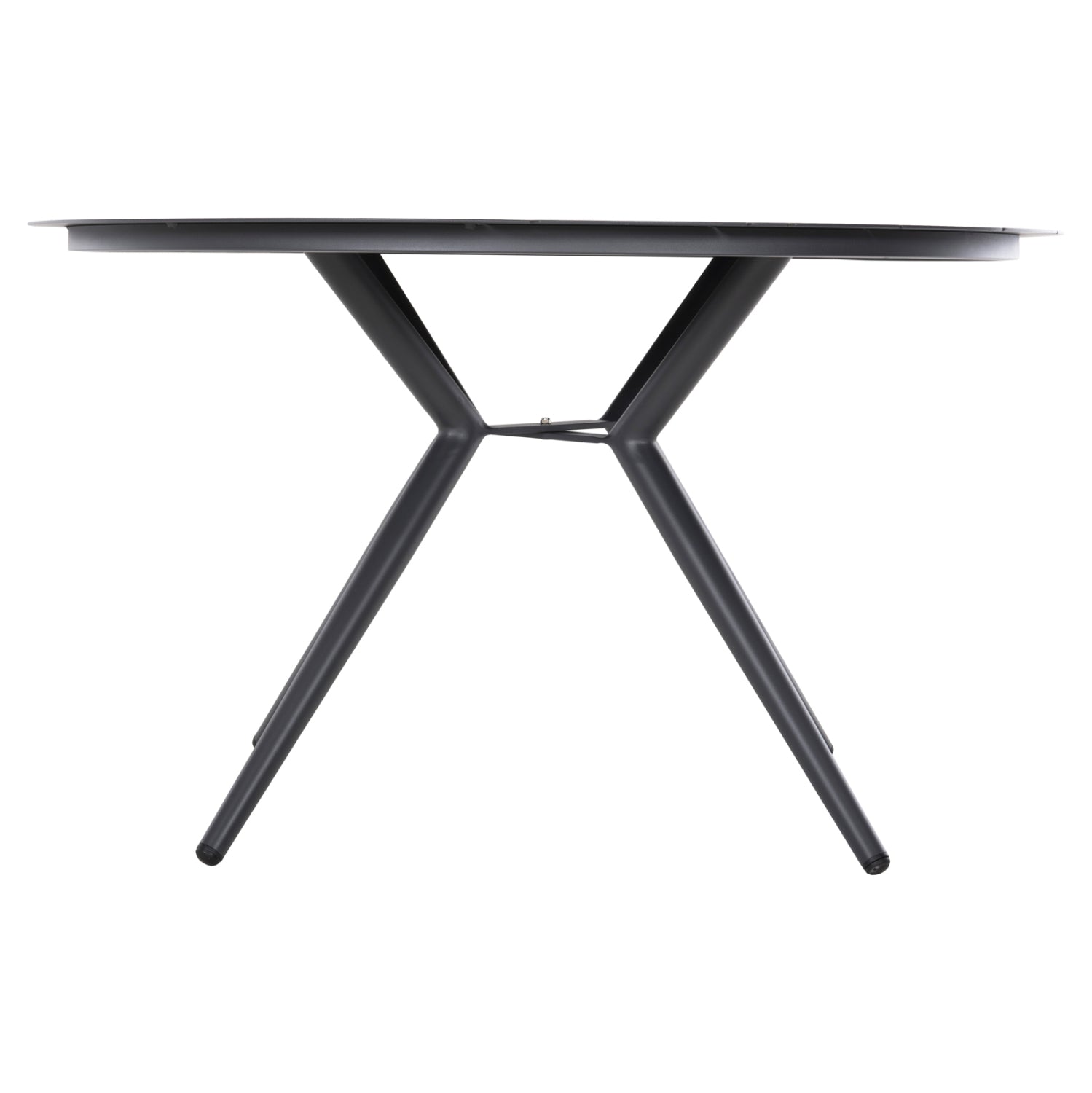 ΤΡΑΠΕΖΙ ΑΛΟΥΜΙΝΙΟΥ ΣΤΡΟΓΓΥΛΟ HIGER HM6061.03 ΑΝΘΡΑΚΙ Φ126Χ73Υεκ. - Pakobazaar