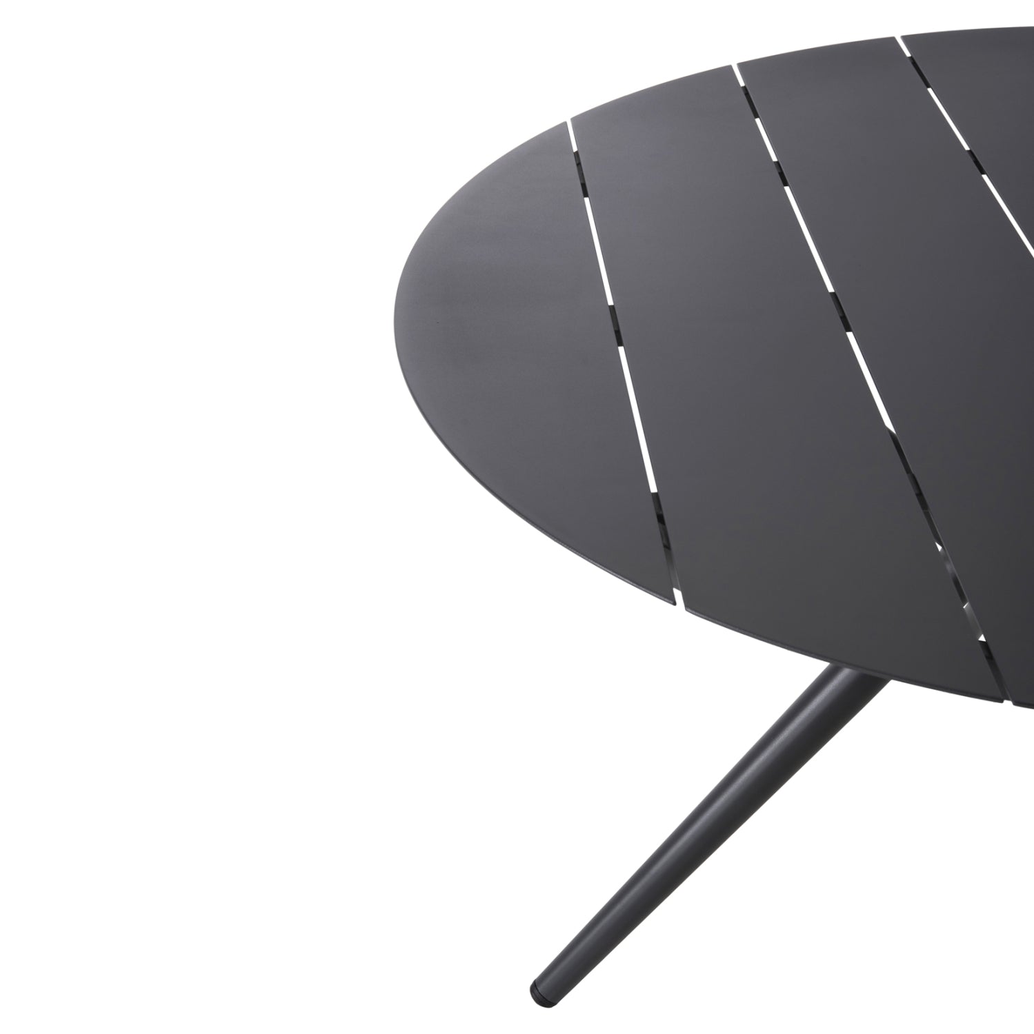 ΤΡΑΠΕΖΙ ΑΛΟΥΜΙΝΙΟΥ ΣΤΡΟΓΓΥΛΟ HIGER HM6061.03 ΑΝΘΡΑΚΙ Φ126Χ73Υεκ. - Pakobazaar