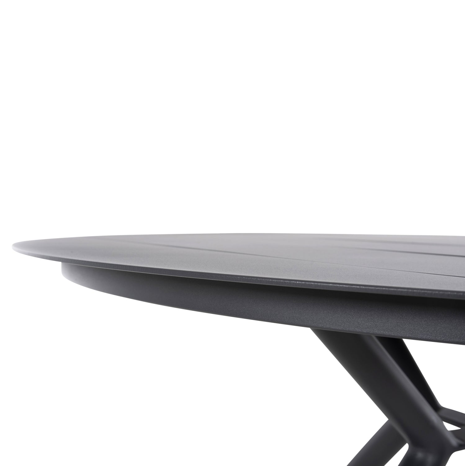 ΤΡΑΠΕΖΙ ΑΛΟΥΜΙΝΙΟΥ ΣΤΡΟΓΓΥΛΟ HIGER HM6061.03 ΑΝΘΡΑΚΙ Φ126Χ73Υεκ. - Pakobazaar