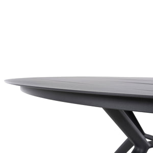 ΤΡΑΠΕΖΙ ΑΛΟΥΜΙΝΙΟΥ ΣΤΡΟΓΓΥΛΟ HIGER HM6061.03 ΑΝΘΡΑΚΙ Φ126Χ73Υεκ. - Pakobazaar
