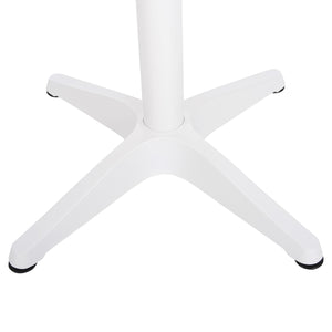 ΤΡΑΠΕΖΙ ΑΛΟΥΜΙΝΙΟΥ ΣΤΡΟΓΓΥΛΟ ALEXA HM6086.02 ΛΕΥΚΟ-POLYWOOD TOP ΦΥΣΙΚΟ Φ60x73Υεκ. - Pakobazaar