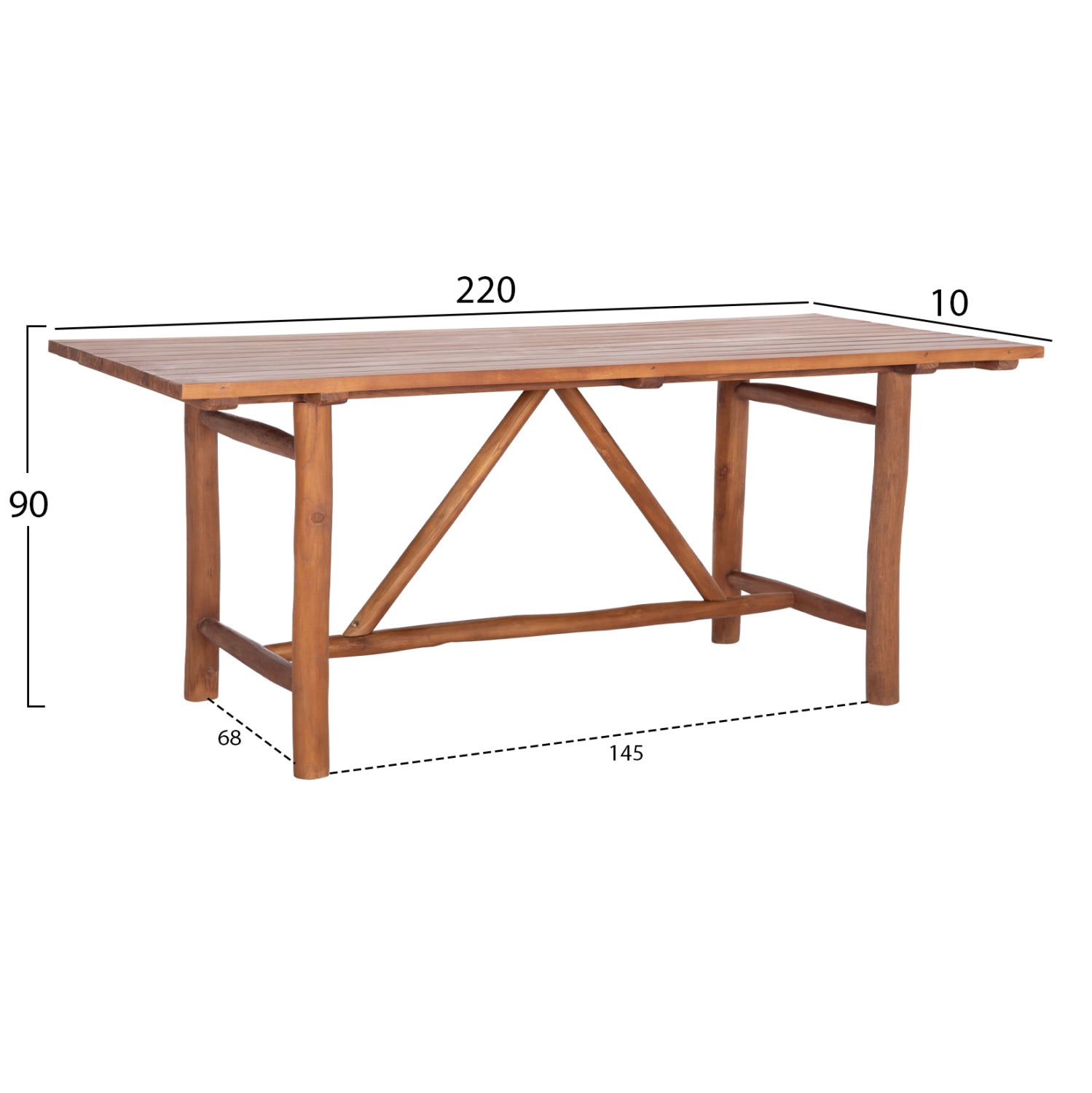 ΤΡΑΠΕΖΙ GROOVE HM9390.01 ΑΠΟ ΞΥΛΟ ΜΑΣΙΦ ΤΕΑΚ 220X100X90Υεκ. - Pakobazaar