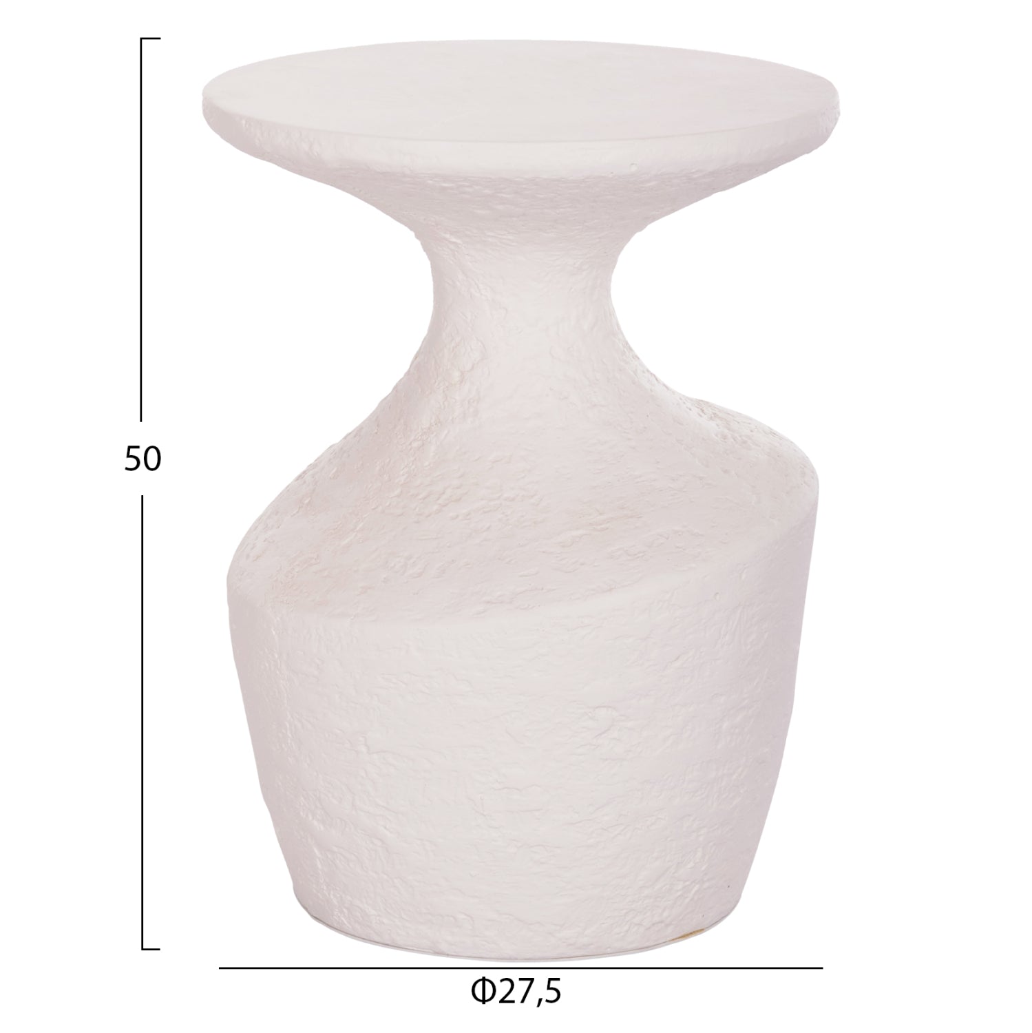 ΤΡΑΠΕΖΙ ΒΟΗΘΗΤΙΚΟ REBON HM18156.02S FIBER CEMENT ΣΕ ΛΕΥΚΟ--Φ27.5x50Υεκ. - Pakobazaar