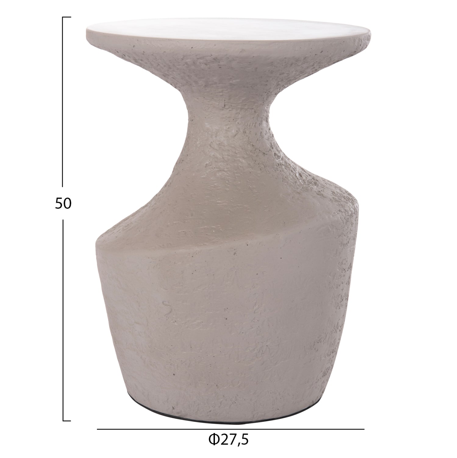 ΤΡΑΠΕΖΙ ΒΟΗΘΗΤΙΚΟ REBON HM18156.03S FIBER CEMENT ΣΕ ΓΚΡΙ--Φ27.5x50Υεκ. - Pakobazaar