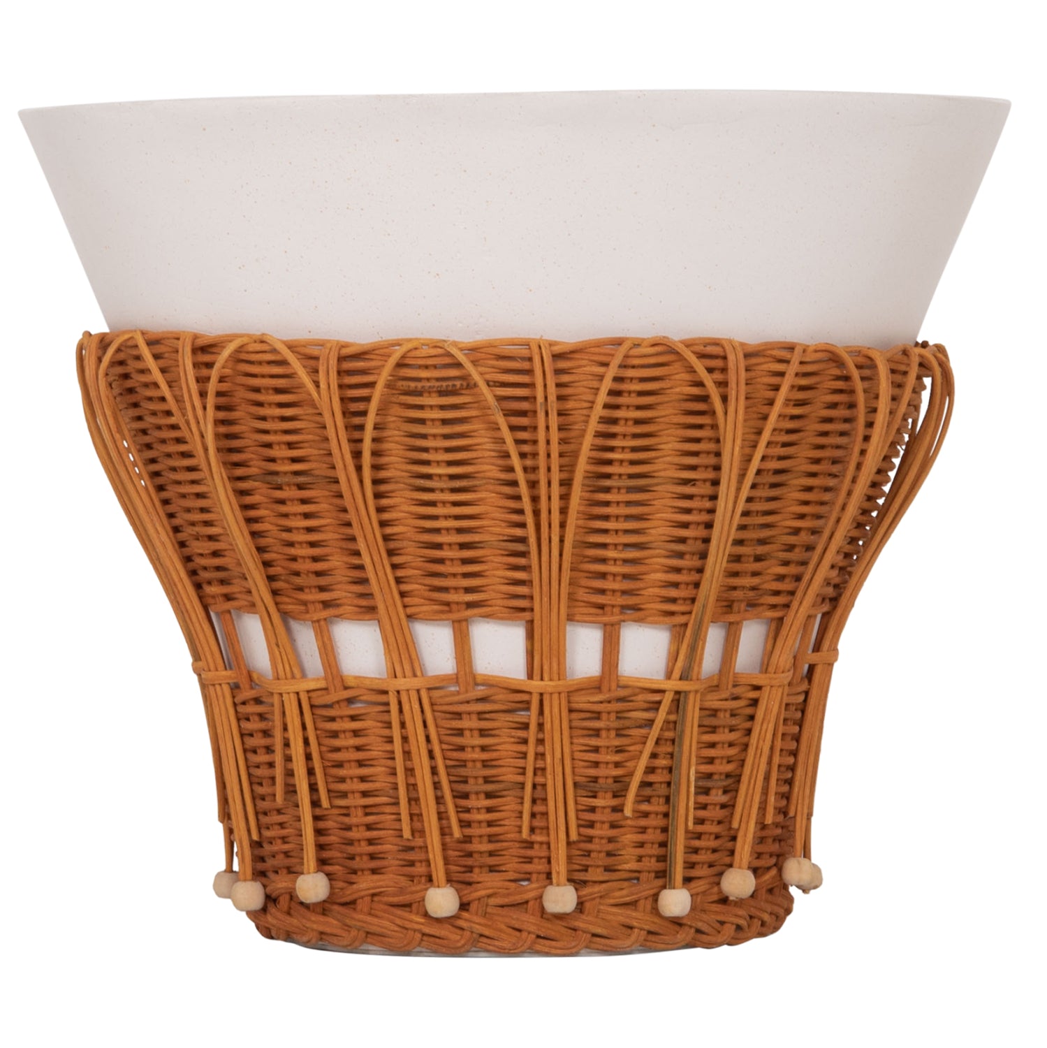 ΤΡΑΠΕΖΙ ΒΟΗΘΗΤΙΚΟ PERRAL HM18164.02S FIBER CEMENT ΛΕΥΚΟ-ΦΥΣΙΚΟ RATTAN--Φ42x36Υεκ - Pakobazaar