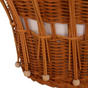 ΤΡΑΠΕΖΙ ΒΟΗΘΗΤΙΚΟ PERRAL HM18164.02S FIBER CEMENT ΛΕΥΚΟ-ΦΥΣΙΚΟ RATTAN--Φ42x36Υεκ - Pakobazaar