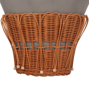 ΤΡΑΠΕΖΙ ΒΟΗΘΗΤΙΚΟ PERRAL HM18164.03S FIBER CEMENT ΓΚΡΙ-ΦΥΣΙΚΟ RATTAN--Φ42x36Υεκ - Pakobazaar