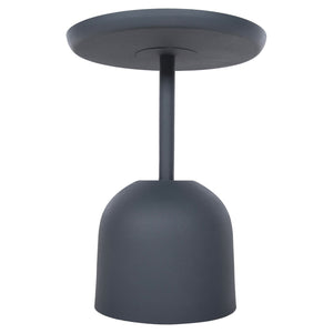 ΤΡΑΠΕΖΙ ΒΟΗΘΗΤΙΚΟ ΣΤΡΟΓΓΥΛΟ DELBEL HM4261.05 ΜΕΤΑΛΛΟ ΜΠΛΕ ΣΚΟΥΡΟ Φ39,5x53,5Υ εκ. - Pakobazaar