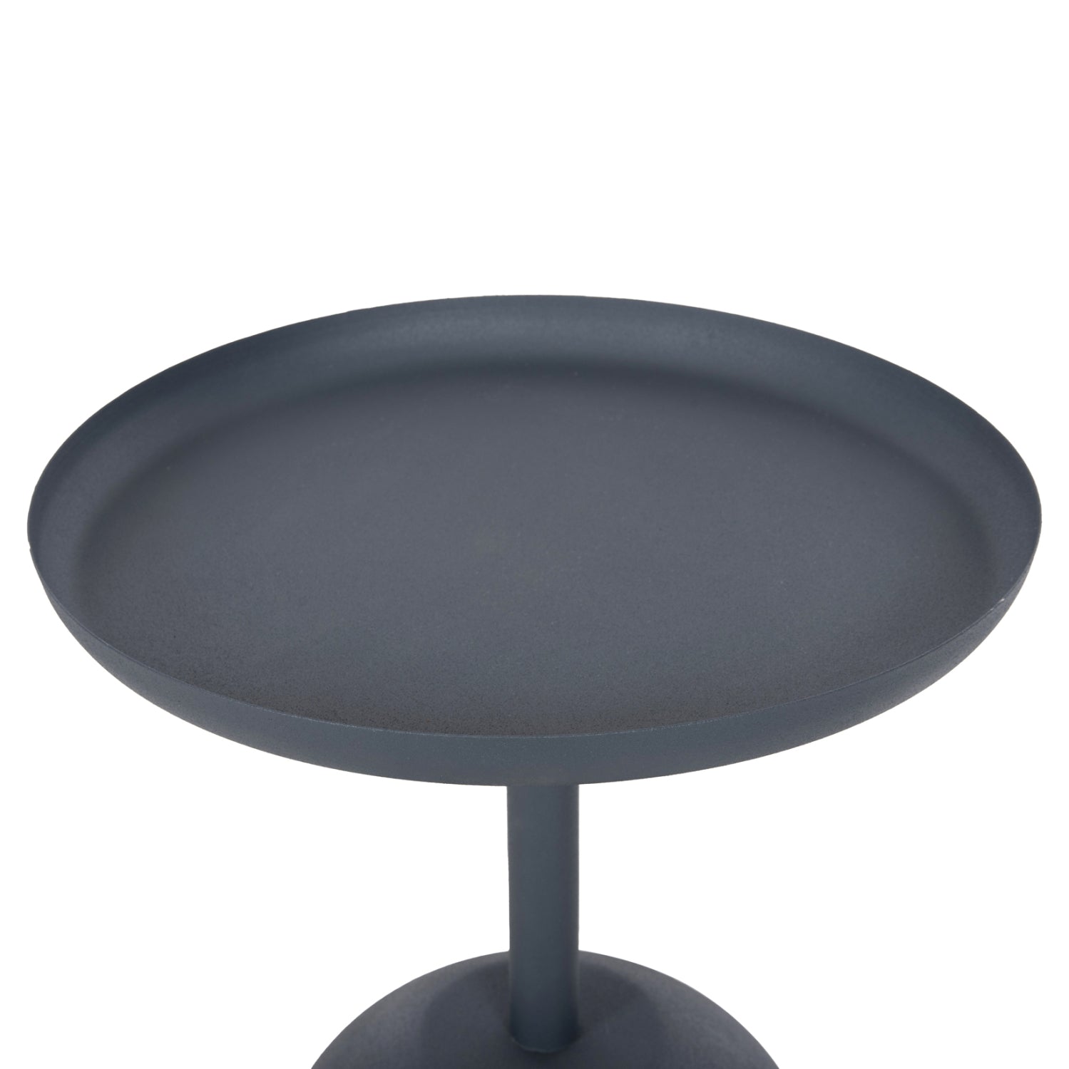ΤΡΑΠΕΖΙ ΒΟΗΘΗΤΙΚΟ ΣΤΡΟΓΓΥΛΟ DELBEL HM4261.05 ΜΕΤΑΛΛΟ ΜΠΛΕ ΣΚΟΥΡΟ Φ39,5x53,5Υ εκ. - Pakobazaar