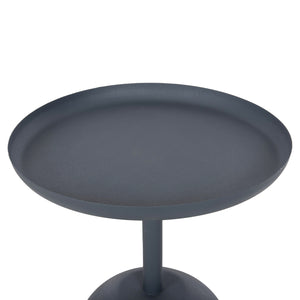 ΤΡΑΠΕΖΙ ΒΟΗΘΗΤΙΚΟ ΣΤΡΟΓΓΥΛΟ DELBEL HM4261.05 ΜΕΤΑΛΛΟ ΜΠΛΕ ΣΚΟΥΡΟ Φ39,5x53,5Υ εκ. - Pakobazaar