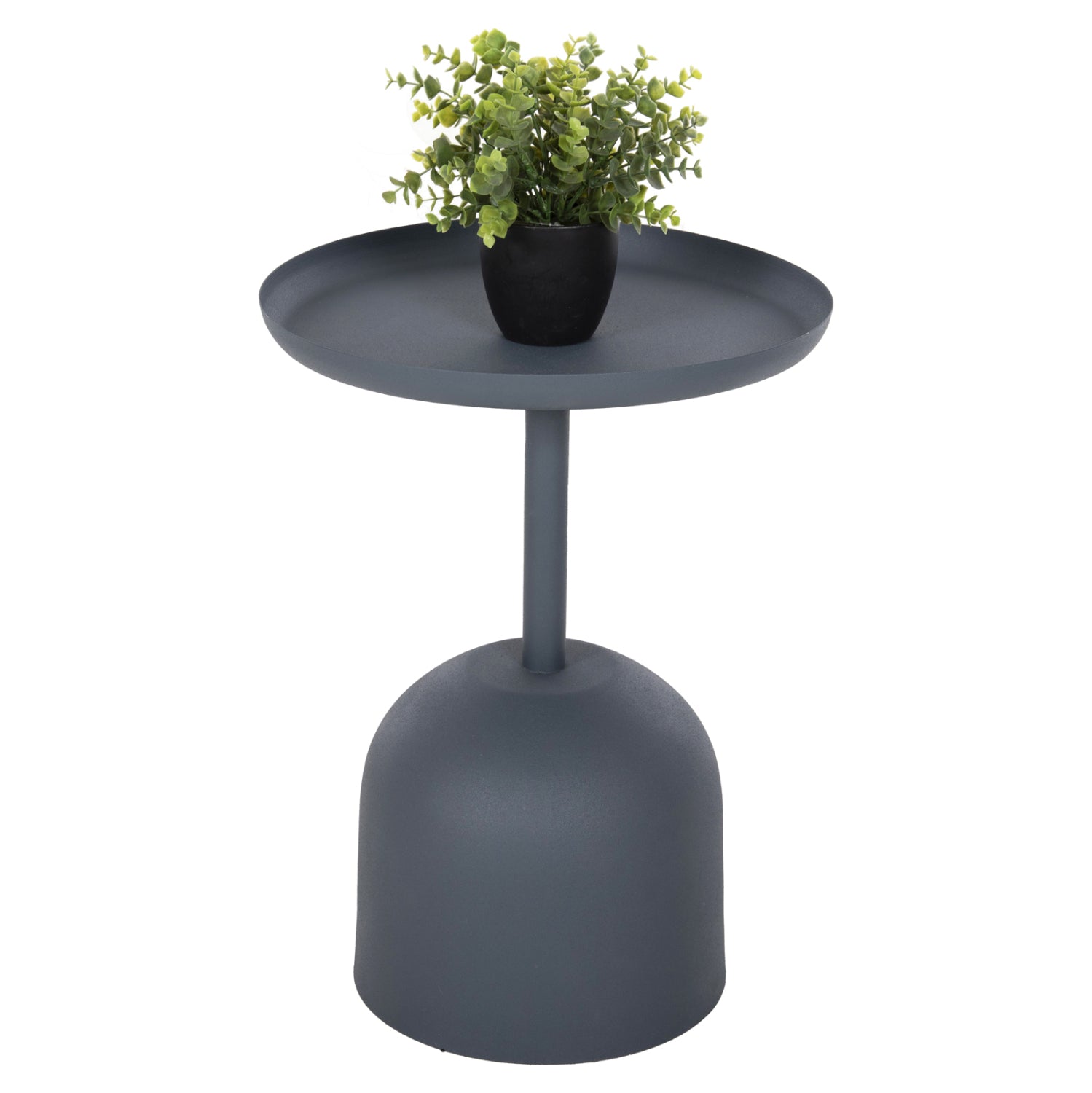 ΤΡΑΠΕΖΙ ΒΟΗΘΗΤΙΚΟ ΣΤΡΟΓΓΥΛΟ DELBEL HM4261.05 ΜΕΤΑΛΛΟ ΜΠΛΕ ΣΚΟΥΡΟ Φ39,5x53,5Υ εκ. - Pakobazaar