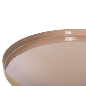 ΤΡΑΠΕΖΙ ΒΟΗΘΗΤΙΚΟ ΣΤΡΟΓΓΥΛΟ UTRI HM4384.10 ΜΕΤΑΛΛΟ ΣΕ ΣΟΜΟΝ-ΜΠΕΖ Φ35,5x44,5Υ εκ. - Pakobazaar