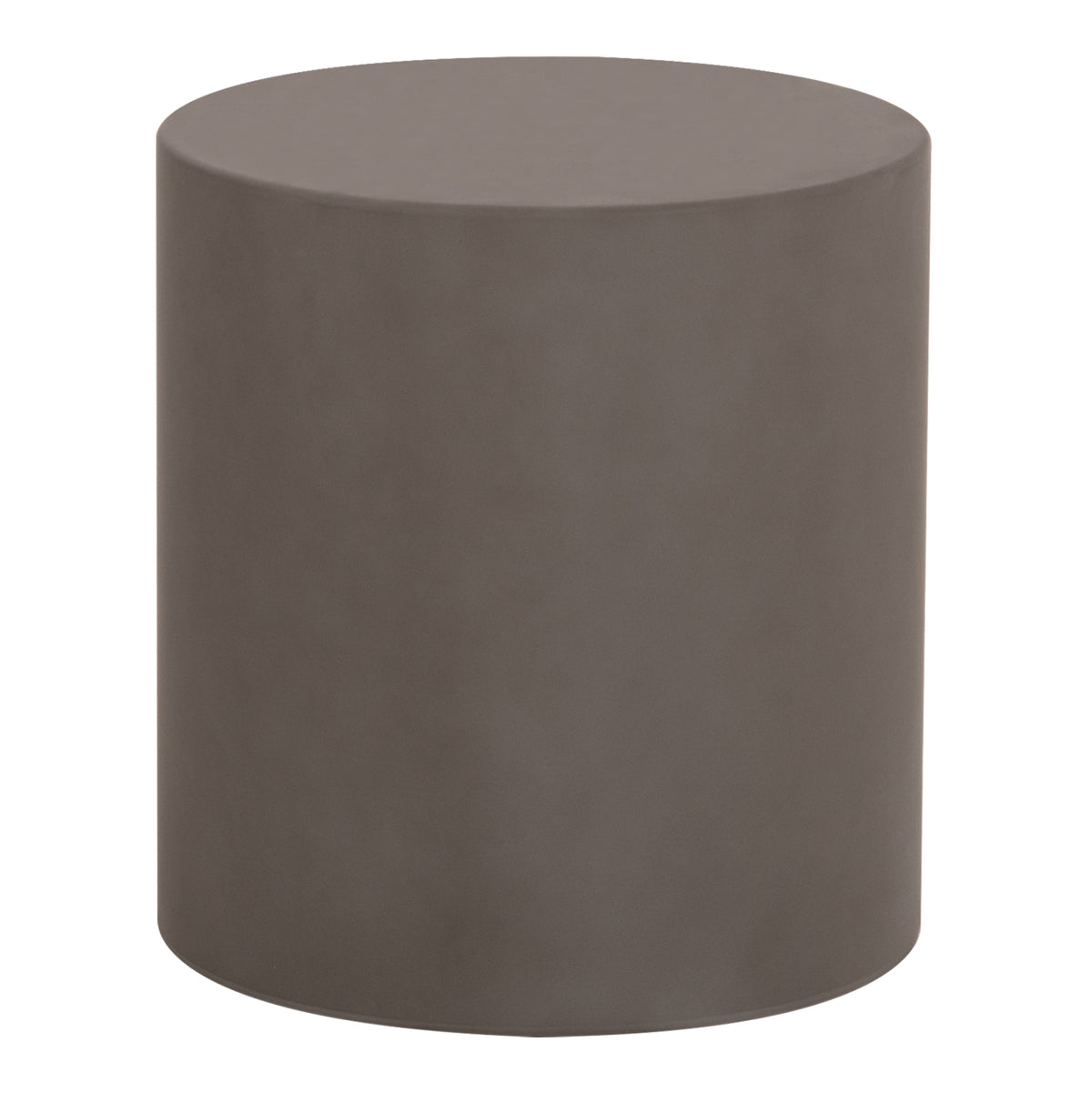 ΤΡΑΠΕΖΙ ΒΟΗΘΗΤΙΚΟ FIBER CEMENT ΣΤΡΟΓΓΥΛΟ KYOKO HM6592.01 ΓΚΡΙ Φ40x43Υεκ. - Pakobazaar