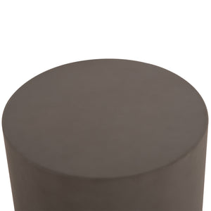 ΤΡΑΠΕΖΙ ΒΟΗΘΗΤΙΚΟ FIBER CEMENT ΣΤΡΟΓΓΥΛΟ KYOKO HM6592.01 ΓΚΡΙ Φ40x43Υεκ. - Pakobazaar