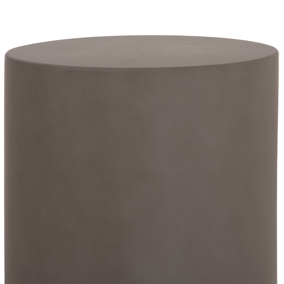 ΤΡΑΠΕΖΙ ΒΟΗΘΗΤΙΚΟ FIBER CEMENT ΣΤΡΟΓΓΥΛΟ KYOKO HM6592.01 ΓΚΡΙ Φ40x43Υεκ. - Pakobazaar