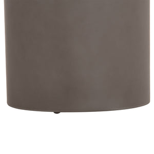 ΤΡΑΠΕΖΙ ΒΟΗΘΗΤΙΚΟ FIBER CEMENT ΣΤΡΟΓΓΥΛΟ KYOKO HM6592.01 ΓΚΡΙ Φ40x43Υεκ. - Pakobazaar