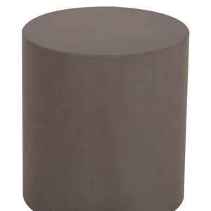ΤΡΑΠΕΖΙ ΒΟΗΘΗΤΙΚΟ FIBER CEMENT ΣΤΡΟΓΓΥΛΟ KYOKO HM6592.01 ΓΚΡΙ Φ40x43Υεκ. - Pakobazaar