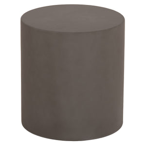ΤΡΑΠΕΖΙ ΒΟΗΘΗΤΙΚΟ FIBER CEMENT ΣΤΡΟΓΓΥΛΟ KYOKO HM6592.01 ΓΚΡΙ Φ40x43Υεκ. - Pakobazaar