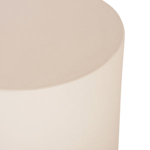ΤΡΑΠΕΖΙ ΒΟΗΘΗΤΙΚΟ ΣΤΡΟΓΓΥΛΟ KYOKO HM6592.02 ΜΠΕΖ FIBER CEMENT Φ40x43Υεκ. - Pakobazaar