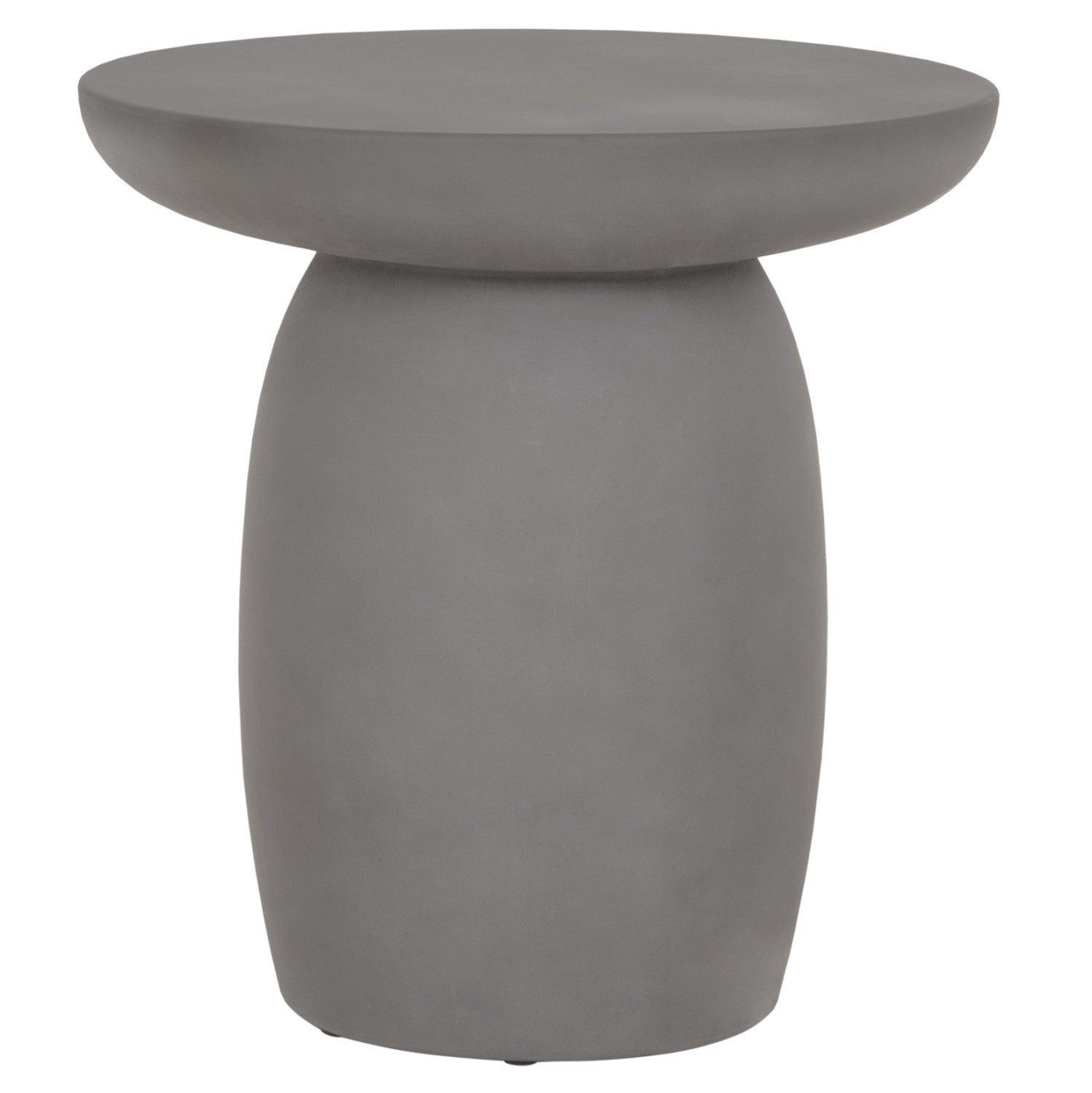 ΤΡΑΠΕΖΙ ΒΟΗΘΗΤΙΚΟ ΣΤΡΟΓΓΥΛΟ HIKARI HM6593.01 ΓΚΡΙ FIBER CEMENT Φ46x48Υεκ. - Pakobazaar