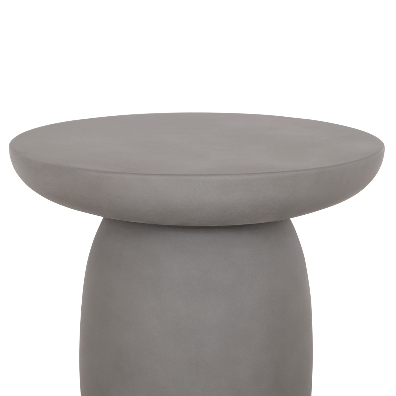 ΤΡΑΠΕΖΙ ΒΟΗΘΗΤΙΚΟ ΣΤΡΟΓΓΥΛΟ HIKARI HM6593.01 ΓΚΡΙ FIBER CEMENT Φ46x48Υεκ. - Pakobazaar