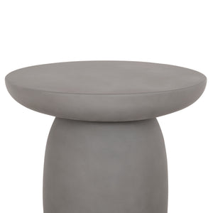 ΤΡΑΠΕΖΙ ΒΟΗΘΗΤΙΚΟ ΣΤΡΟΓΓΥΛΟ HIKARI HM6593.01 ΓΚΡΙ FIBER CEMENT Φ46x48Υεκ. - Pakobazaar