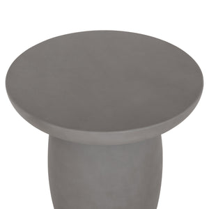 ΤΡΑΠΕΖΙ ΒΟΗΘΗΤΙΚΟ ΣΤΡΟΓΓΥΛΟ HIKARI HM6593.01 ΓΚΡΙ FIBER CEMENT Φ46x48Υεκ. - Pakobazaar