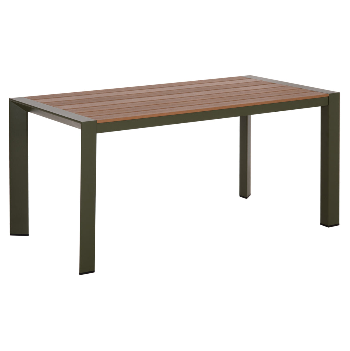 ΤΡΑΠΕΖΙ ΕΞΩΤ.ΧΩΡΟΥ GOYA HM6059.07 ΑΛΟΥΜΙΝΙΟ ΣE OLIVE GREEN & POLYWOOD 160X80Χ75Υεκ. - Pakobazaar