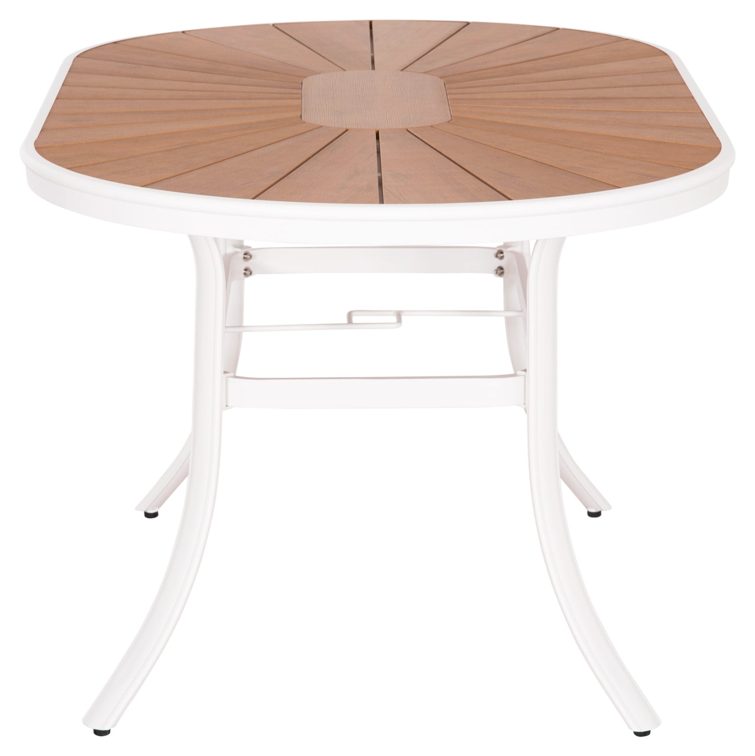 ΤΡΑΠΕΖΙ ΕΞΩΤ.ΧΩΡΟΥ TELAMO HM6288.02 ΑΛΟΥΜΙΝΙΟ ΛΕΥΚΟ & POLYWOOD 160X90Χ73.5Υεκ. - Pakobazaar