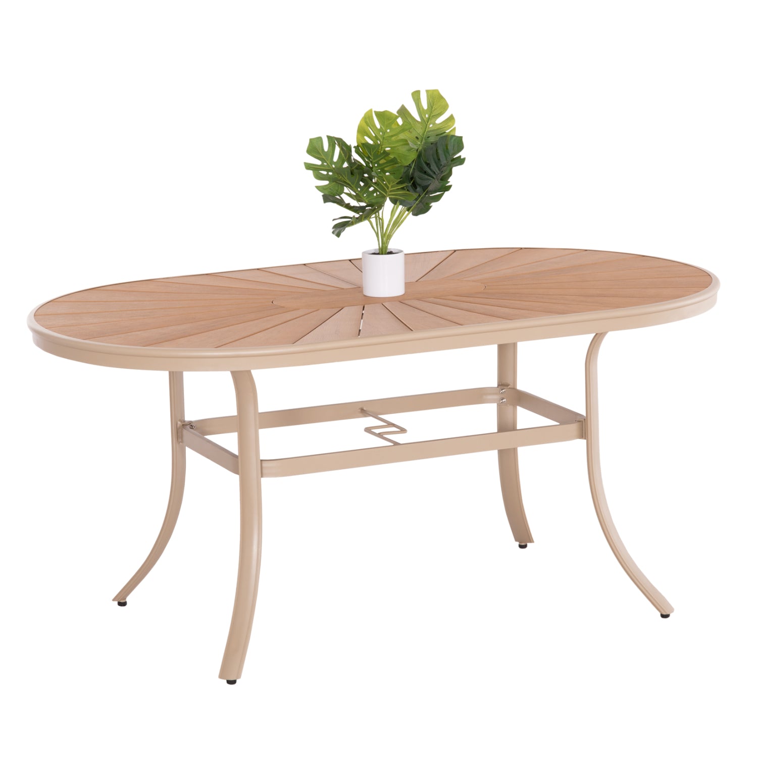 ΤΡΑΠΕΖΙ ΕΞΩΤ.ΧΩΡΟΥ TELAMO HM6288.04 ΑΛΟΥΜΙΝΙΟ ΣΑΜΠΑΝΙ & POLYWOOD 160X90Χ73.5Υεκ. - Pakobazaar