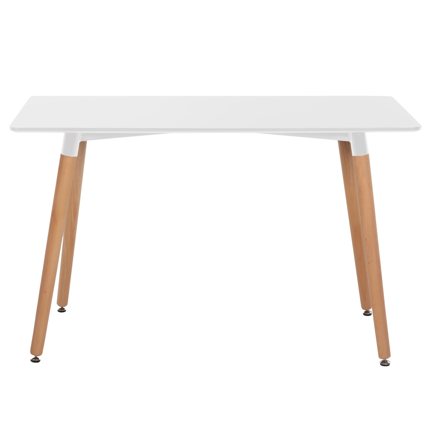 ΤΡΑΠΕΖΙ MINIMAL HM008.01 ΛΕΥΚΟ MDF, ΞΥΛΙΝΑ ΠΟΔΙΑ ΟΞΙΑ, 120Χ80X73Υ ΕΚ. - Pakobazaar