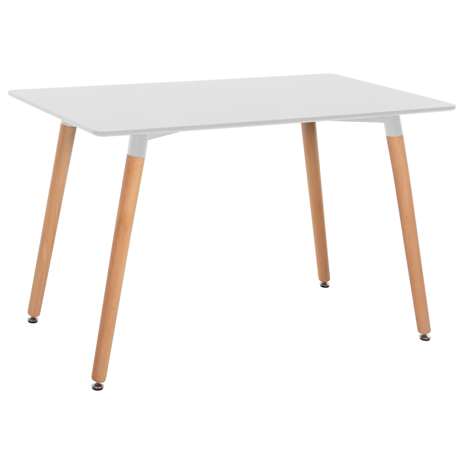 ΤΡΑΠΕΖΙ MINIMAL HM008.01 ΛΕΥΚΟ MDF, ΞΥΛΙΝΑ ΠΟΔΙΑ ΟΞΙΑ, 120Χ80X73Υ ΕΚ. - Pakobazaar