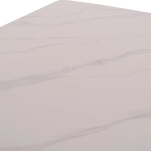 ΤΡΑΠΕΖΙ RAVEN HM18149.01 ΚΕΡΑΜΙΚΟ TOP ΜΕ ΟΨΗ ΛΕΥΚΟ ΜΑΡΜΑΡΟ 140x80x74Υεκ. - Pakobazaar