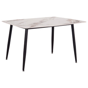 ΤΡΑΠΕΖΙ RAVEN HM18149.04 ΚΕΡΑΜΙΚΟ TOP ΜΕ ΟΨΗ ΛΕΥΚΟ/ΚΑΦΕ ΜΑΡΜΑΡΟ 140x80x74Υεκ. - Pakobazaar