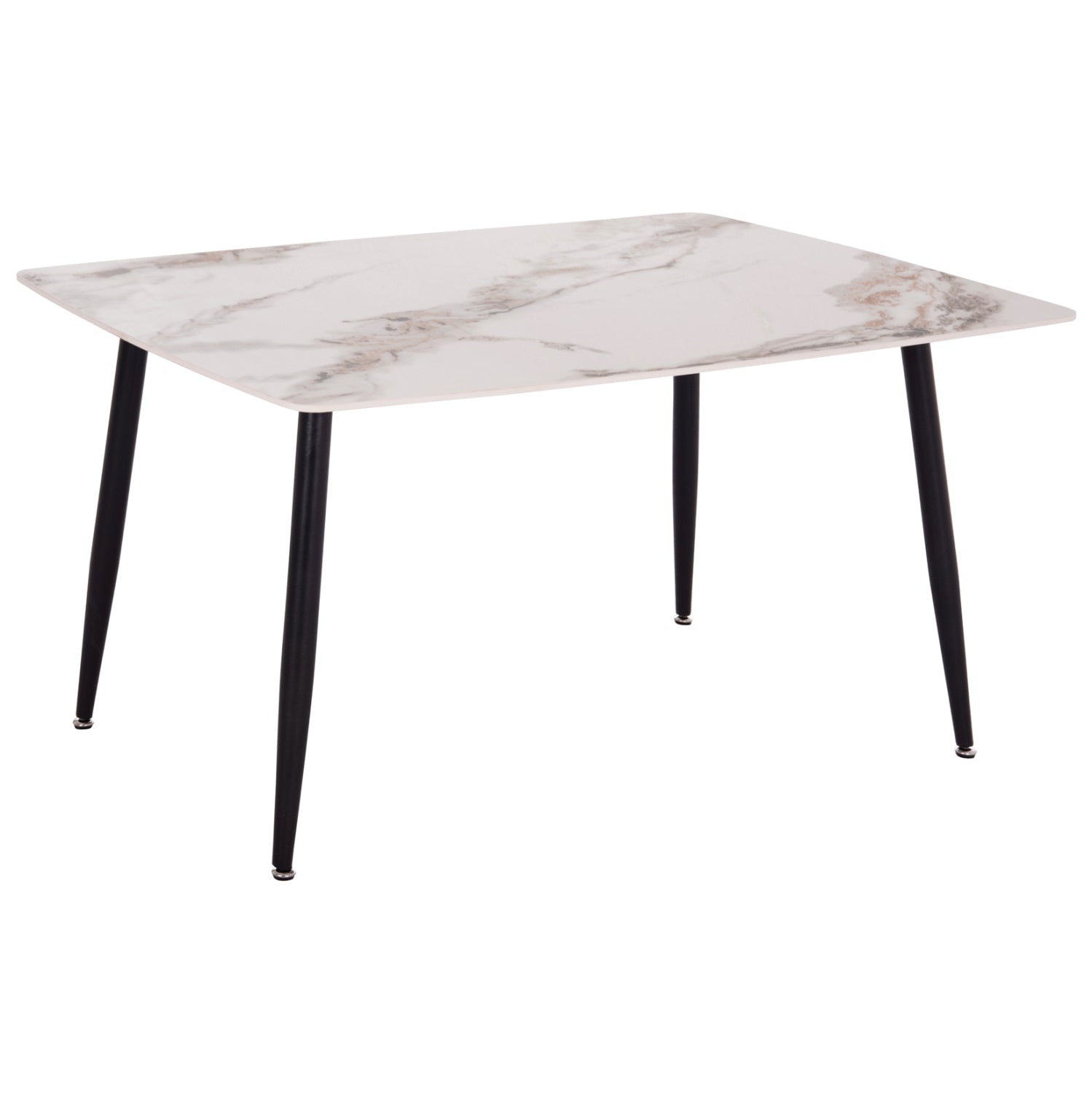 ΤΡΑΠΕΖΙ RAVEN HM18149.04 ΚΕΡΑΜΙΚΟ TOP ΜΕ ΟΨΗ ΛΕΥΚΟ/ΚΑΦΕ ΜΑΡΜΑΡΟ 140x80x74Υεκ. - Pakobazaar