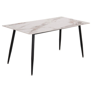ΤΡΑΠΕΖΙ RAVEN HM18150.04 ΚΕΡΑΜΙΚΟ TOP ΜΕ ΟΨΗ ΛΕΥΚΟ/ΚΑΦΕ ΜΑΡΜΑΡΟ 160x80x74Υεκ. - Pakobazaar