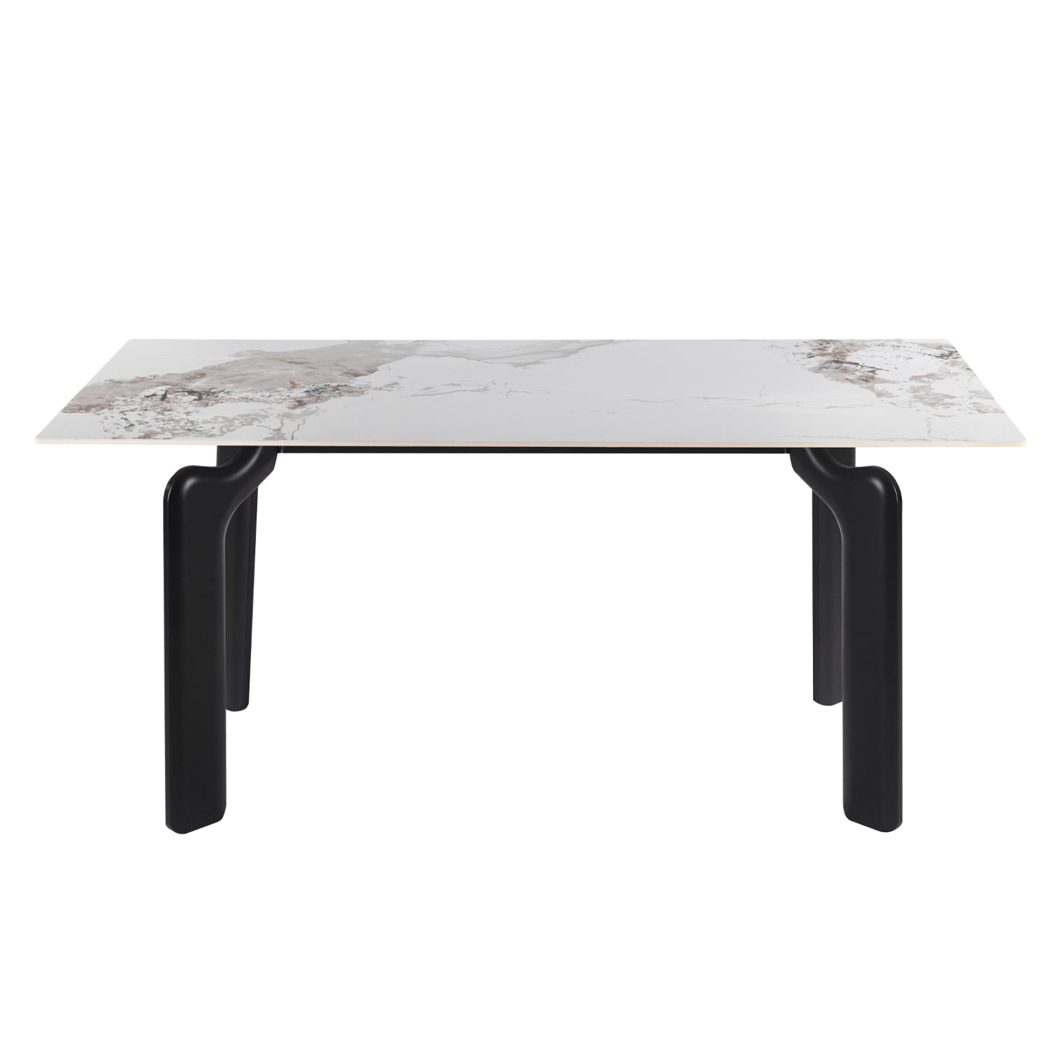 ΤΡΑΠΕΖΙ DALLE HM18479.03 MDF TOP ΟΨΗ ΜΑΡΜΑΡΟΥ-ΜΕΤΑΛ.ΠΟΔΙΑ ΣΕ ΜΑΥΡΟ 180x90x76Υεκ - Pakobazaar