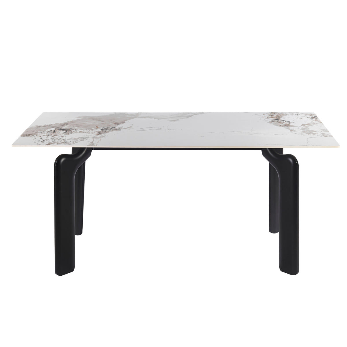 ΤΡΑΠΕΖΙ DALLE HM18479.03 MDF TOP ΟΨΗ ΜΑΡΜΑΡΟΥ-ΜΕΤΑΛ.ΠΟΔΙΑ ΣΕ ΜΑΥΡΟ 180x90x76Υεκ - Pakobazaar
