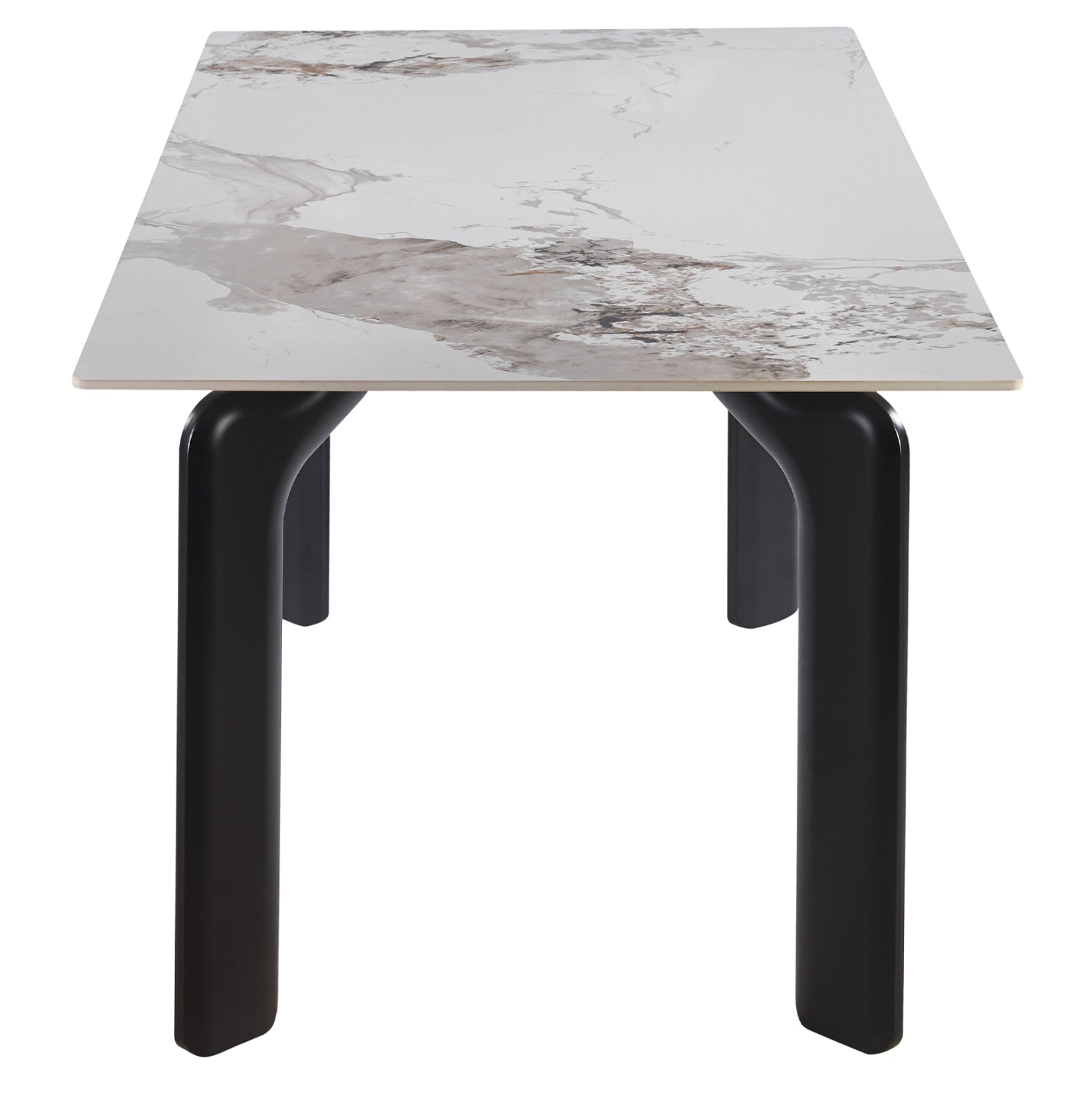 ΤΡΑΠΕΖΙ DALLE HM18479.03 MDF TOP ΟΨΗ ΜΑΡΜΑΡΟΥ-ΜΕΤΑΛ.ΠΟΔΙΑ ΣΕ ΜΑΥΡΟ 180x90x76Υεκ - Pakobazaar