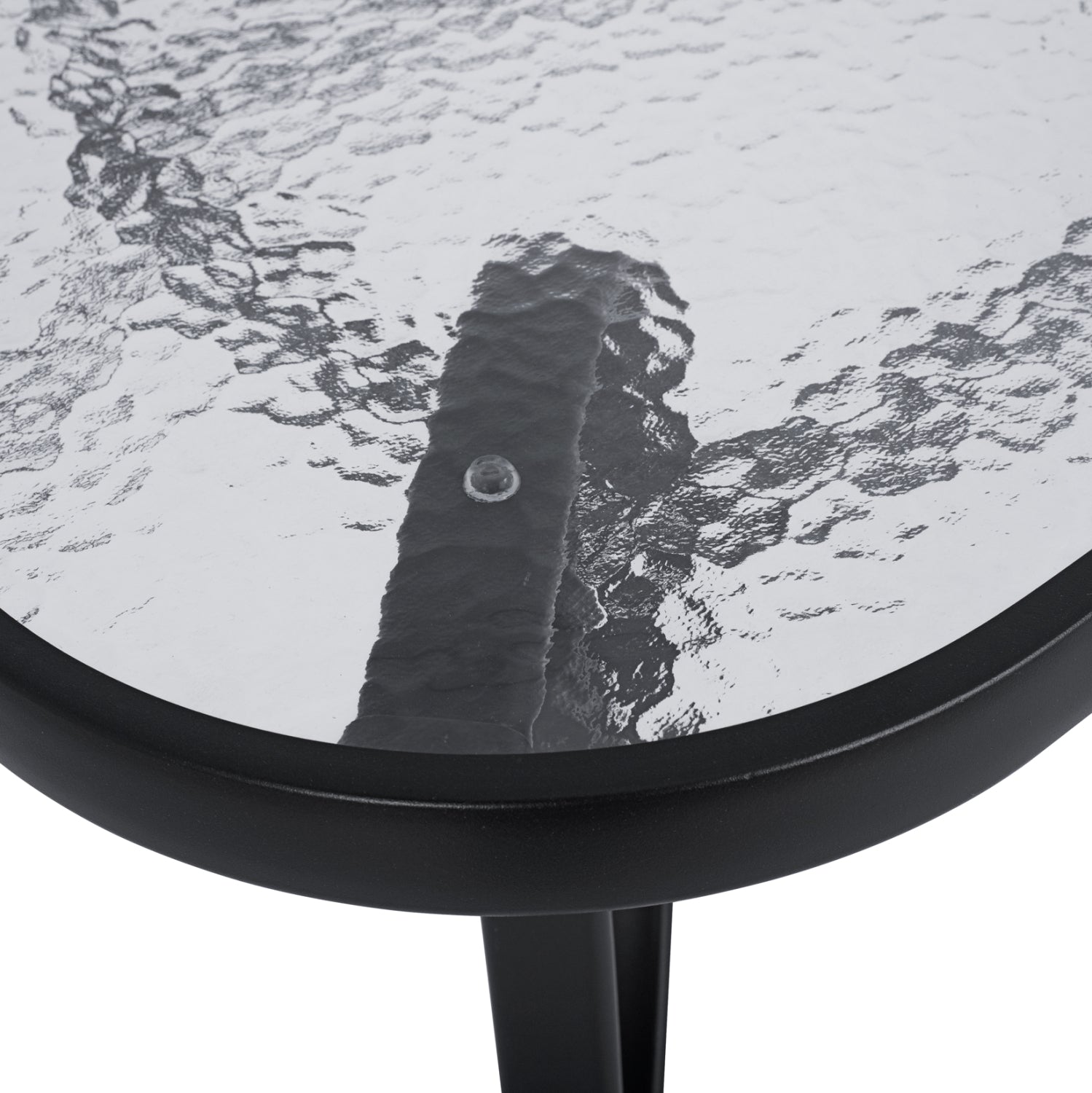 ΤΡΑΠΕΖΙ BRUNO 150X90Χ72Υεκ. ΜΕΤΑΛΛΙΚΟ ΜΑΥΡΟ ΜΕ ΓΥΑΛΙΝΗ ΕΠΙΦΑΝΕΙΑ HM5145.03 - Pakobazaar
