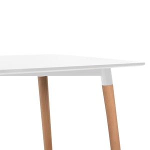 ΤΡΑΠΕΖΙ MINIMAL HM8581.01 ΛΕΥΚΟ MDF-ΠΟΔΙΑ ΟΞΙΑ ΣΕ ΦΥΣΙΚΟ ΧΡΩΜΑ- 120Χ60X74Υεκ. - Pakobazaar